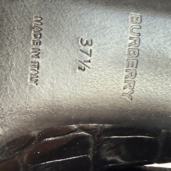 Burberry Black Leather Slingback Heels - Picture 8 of 9